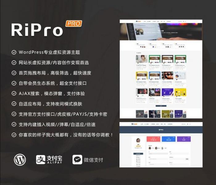 RIPro主题 v7.2 免授权修复后门完美版-互联网大师兄i互联网大师兄i