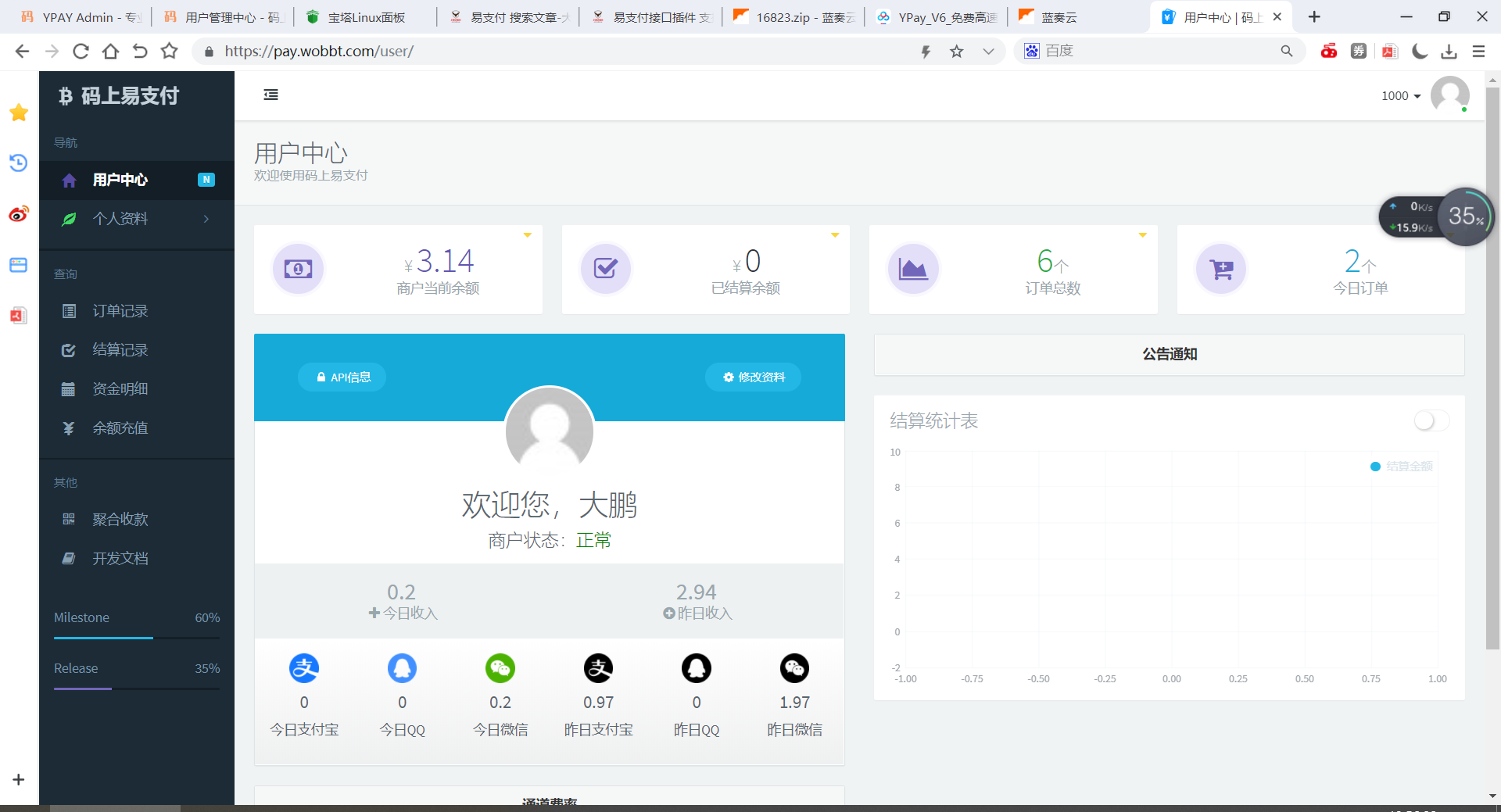 图片[3]-互联网大师兄i【大鹏亲测】新版彩虹易支付源码多通道轮询一键对接、第三方支付、京东支付、免签约支付、聚合支付-互联网大师兄i互联网大师兄i