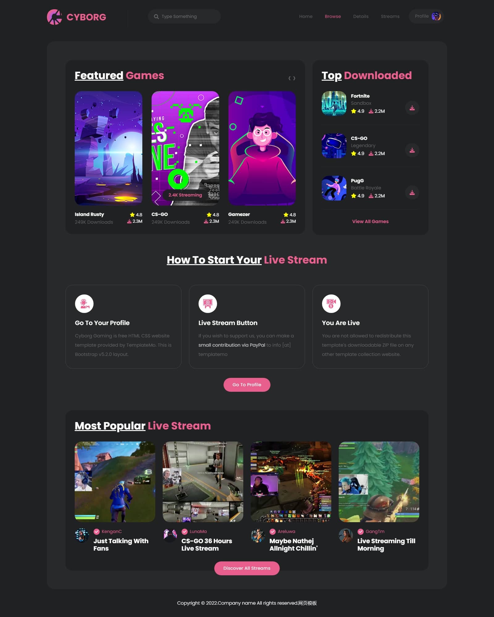 D1215 【HTML5模板】热门游戏体验宣传网站源码-互联网大师兄i互联网大师兄i